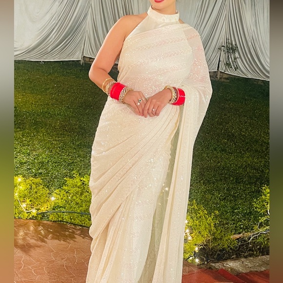 Designer sequin sari - Picture 9 of 14